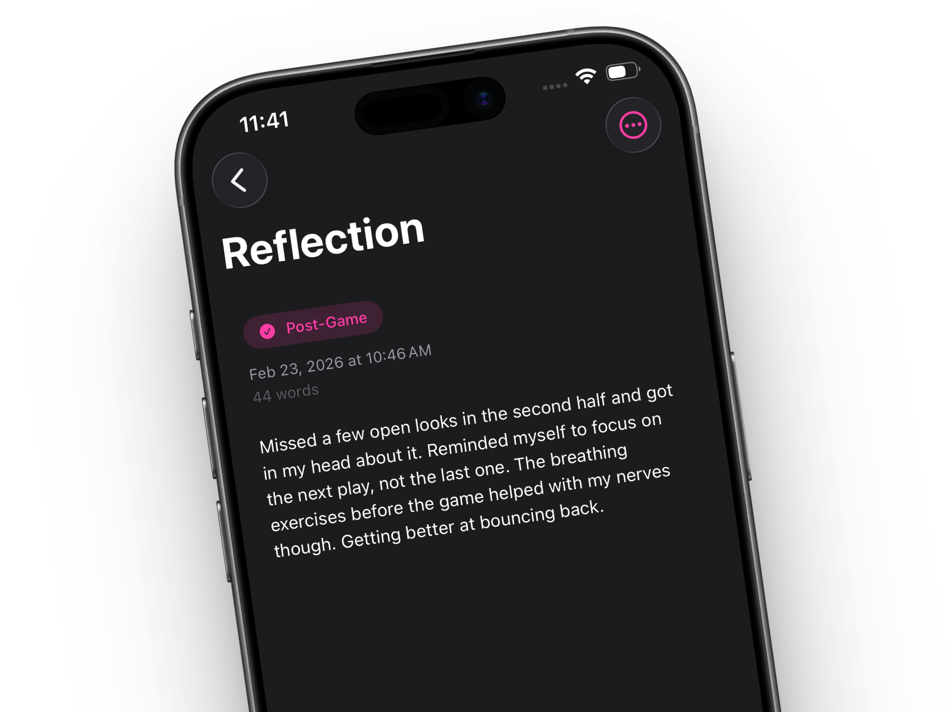 Reflection Journal entry