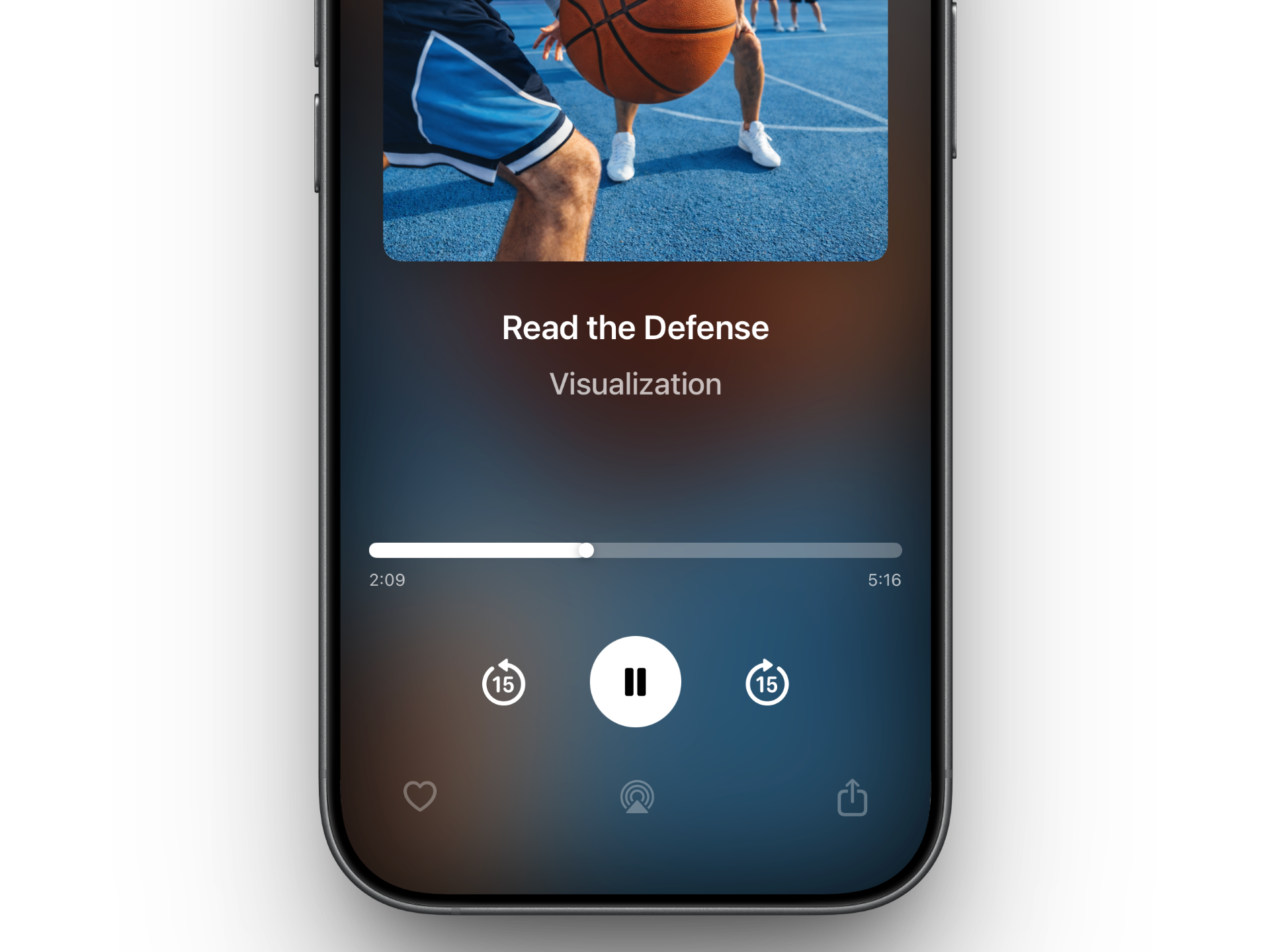 Visualization session player showing Read the Defense